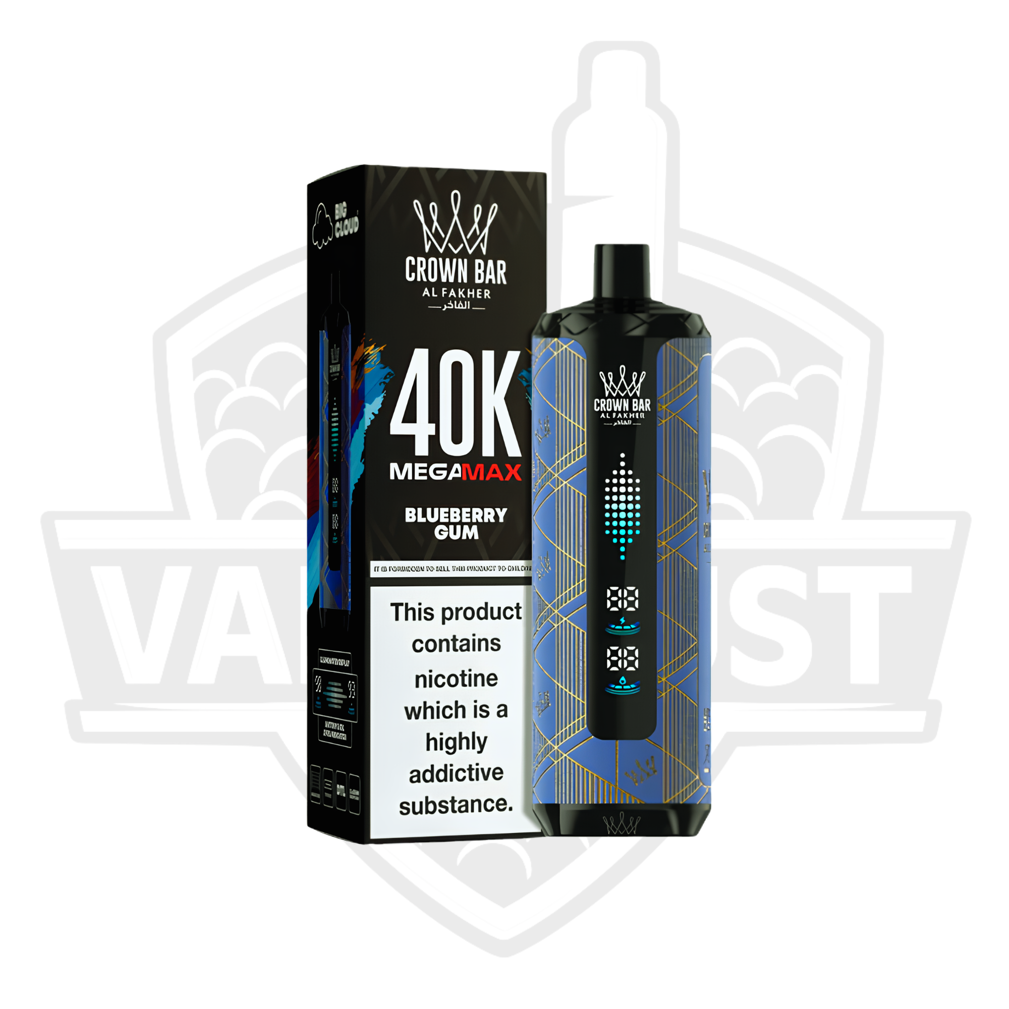 AL Fakher Mega Max 40K Puffs Disposable Vape – Blueberry Gum