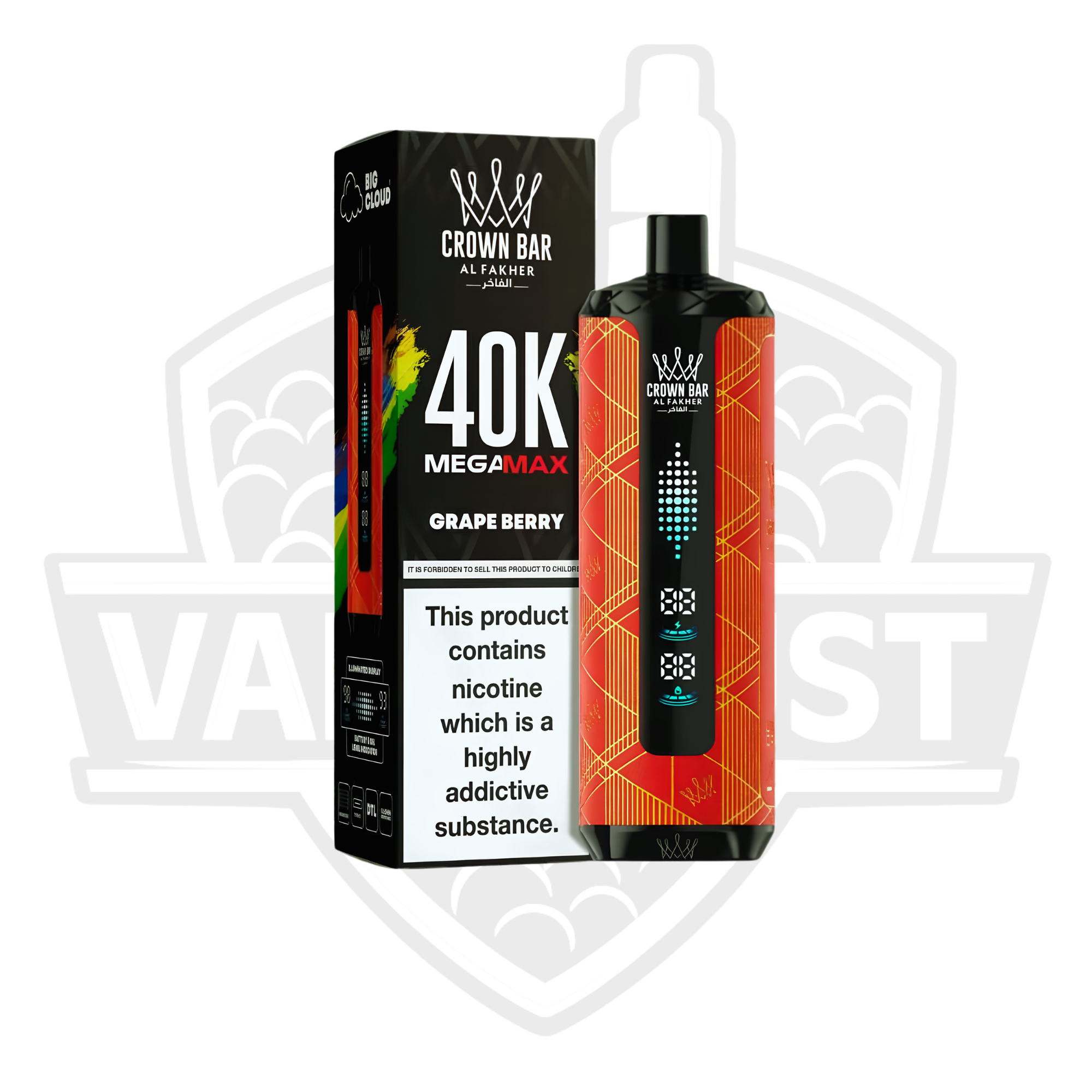AL Fakher Mega Max 40K Puffs Disposable Vape – Grape Berry