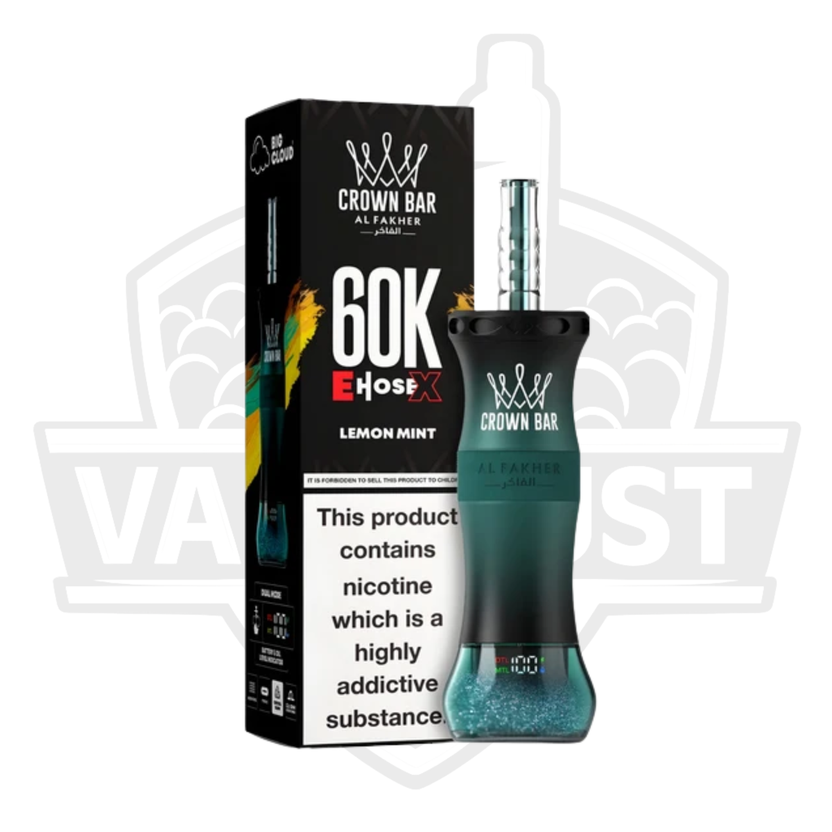 Al Fakher Crown Bar 60K Puffs Disposable Vape – Lemon Mint