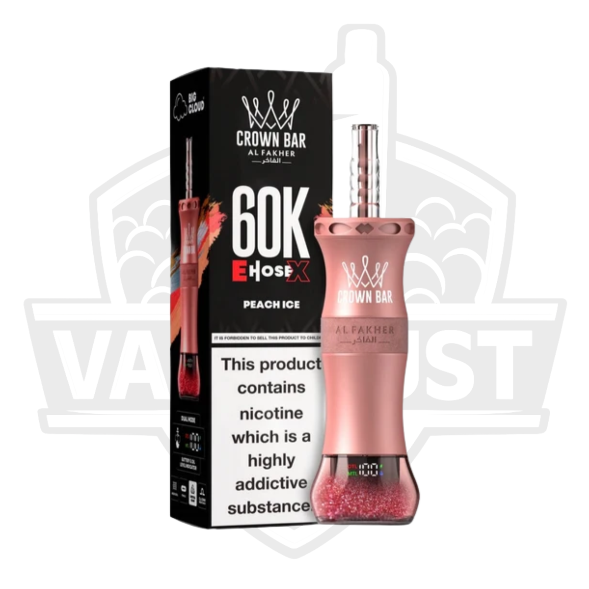 Al Fakher Crown Bar 60K Puffs Disposable Vape – Peach Ice