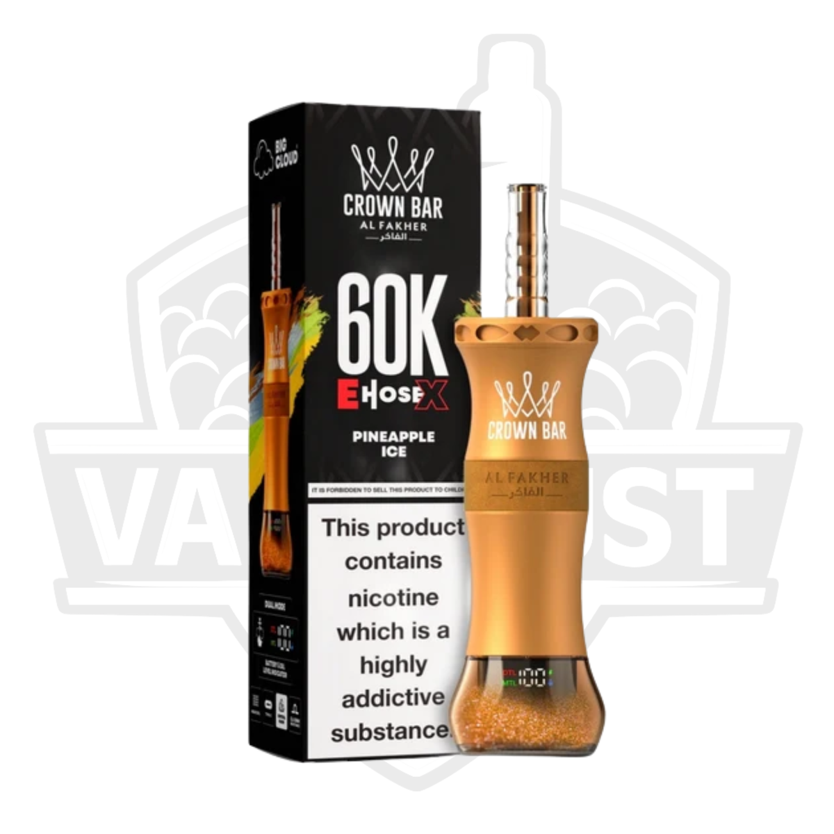 Al Fakher Crown Bar 60K Puffs Disposable Vape – Pineapple Ice