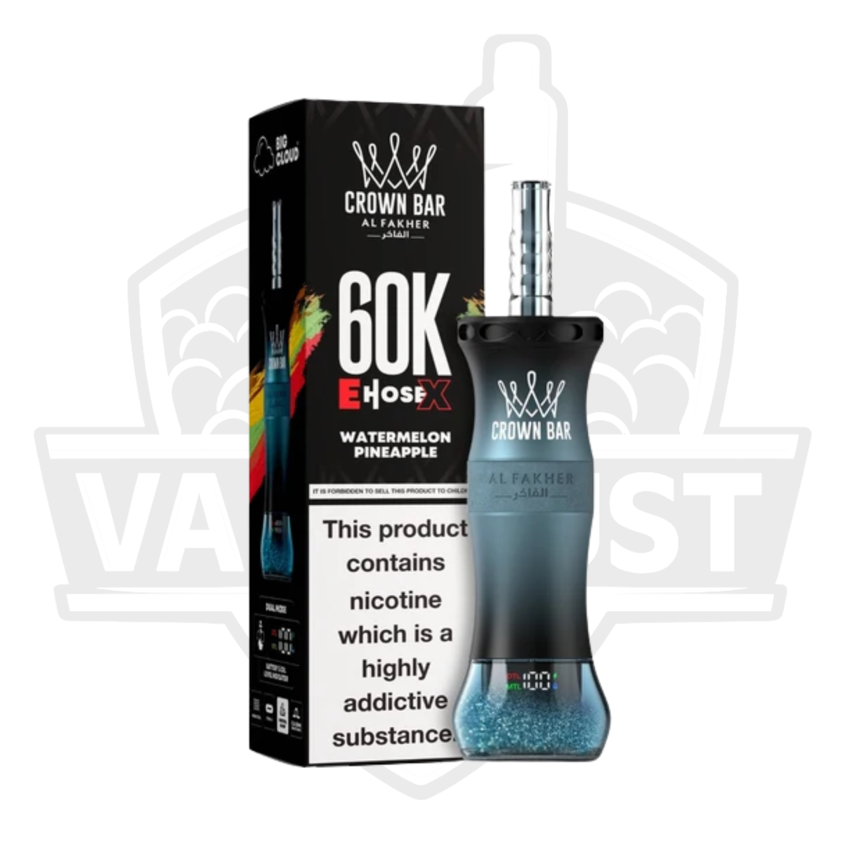 Al Fakher Crown Bar 60K Puffs Disposable Vape – Watermelon Pineapple