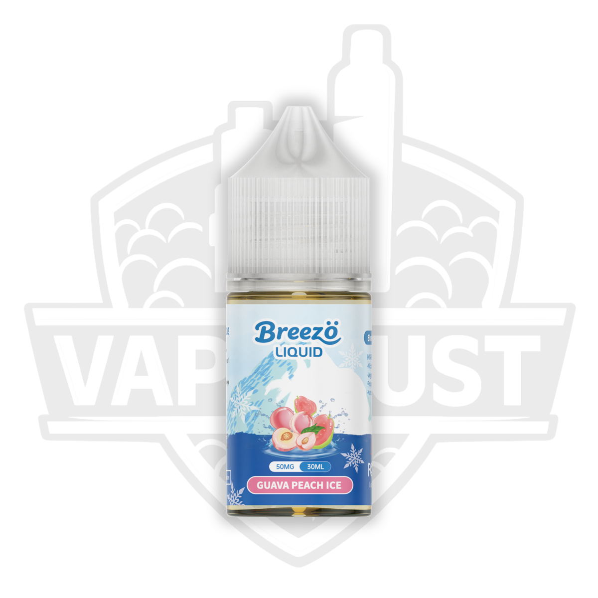 Breezo Guava Peach Ice Salt Nic E-Liquid – 30ml