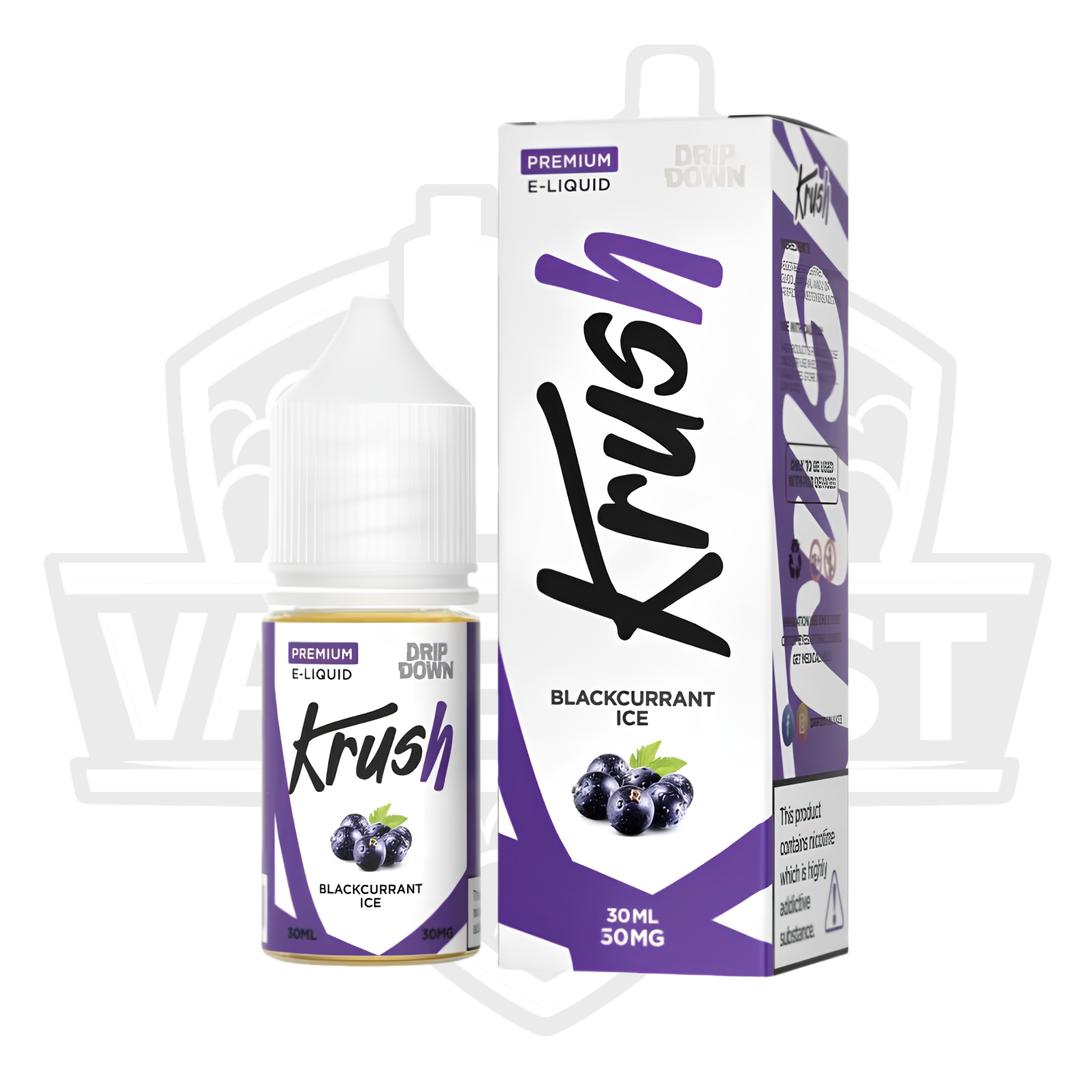 Drip Down Krush Blackcurrant Ice Salt Nic E-Liquid – 30ml