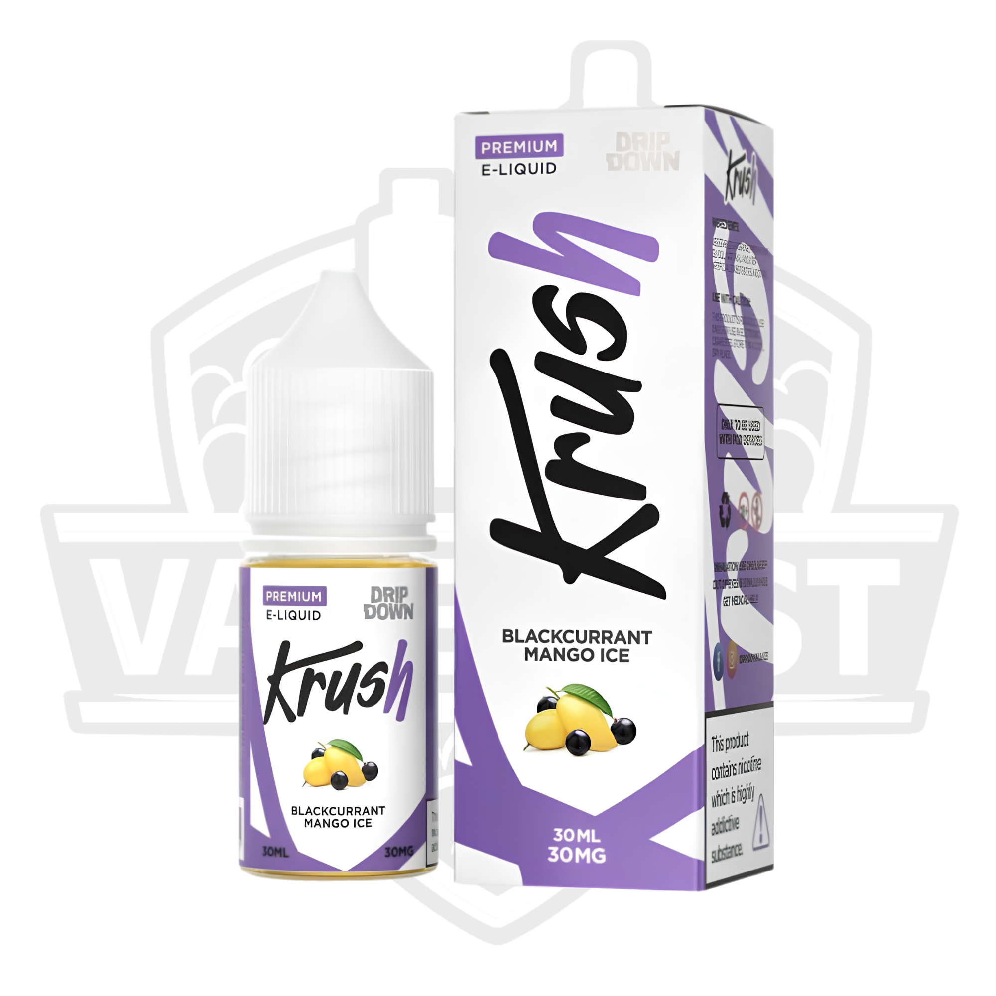 Drip Down Krush Blackcurrant Mango Ice Salt Nic E-Liquid – 30ml
