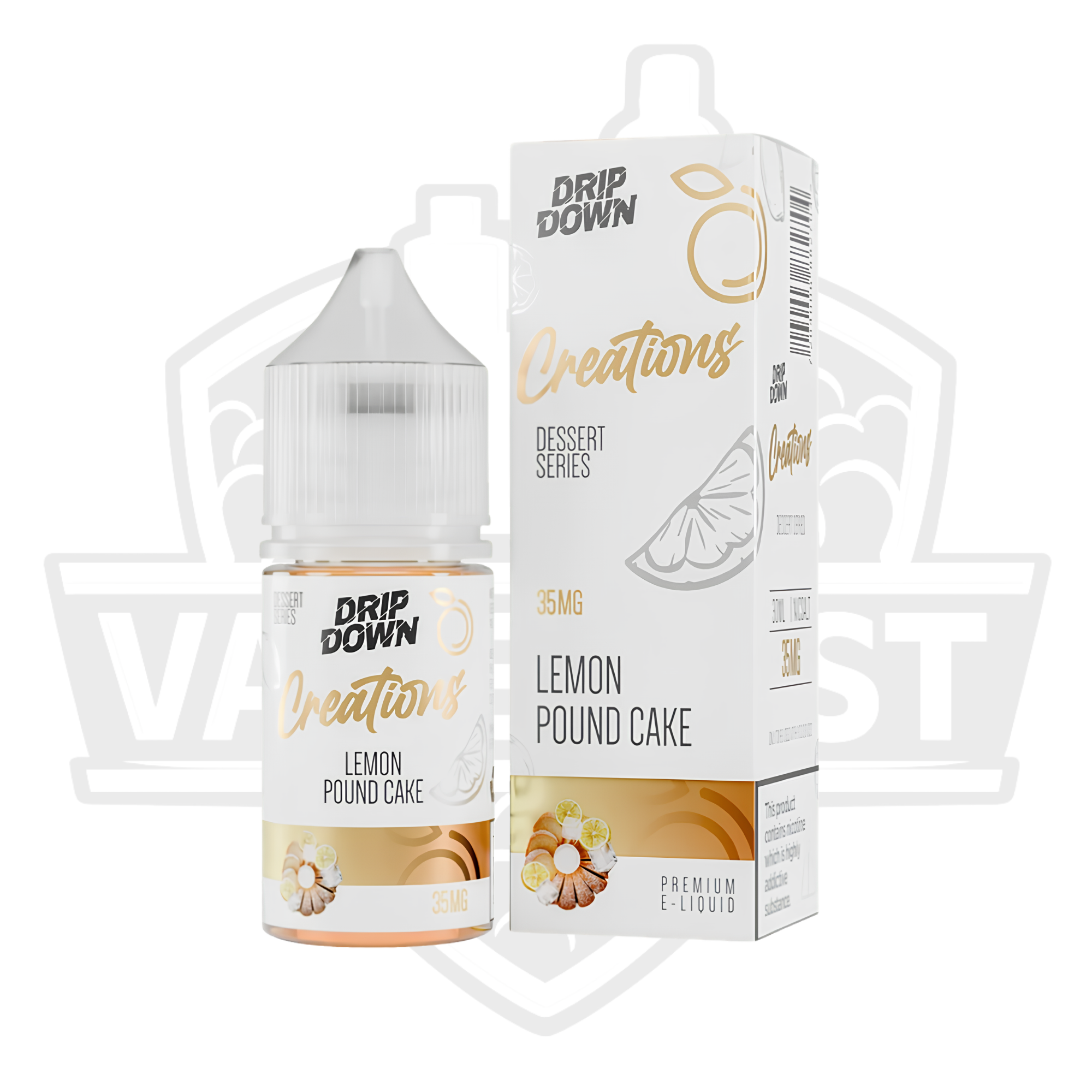 Drip Down Creations Lemon Pound Cake Salt Nic E-Liquid – 30ml