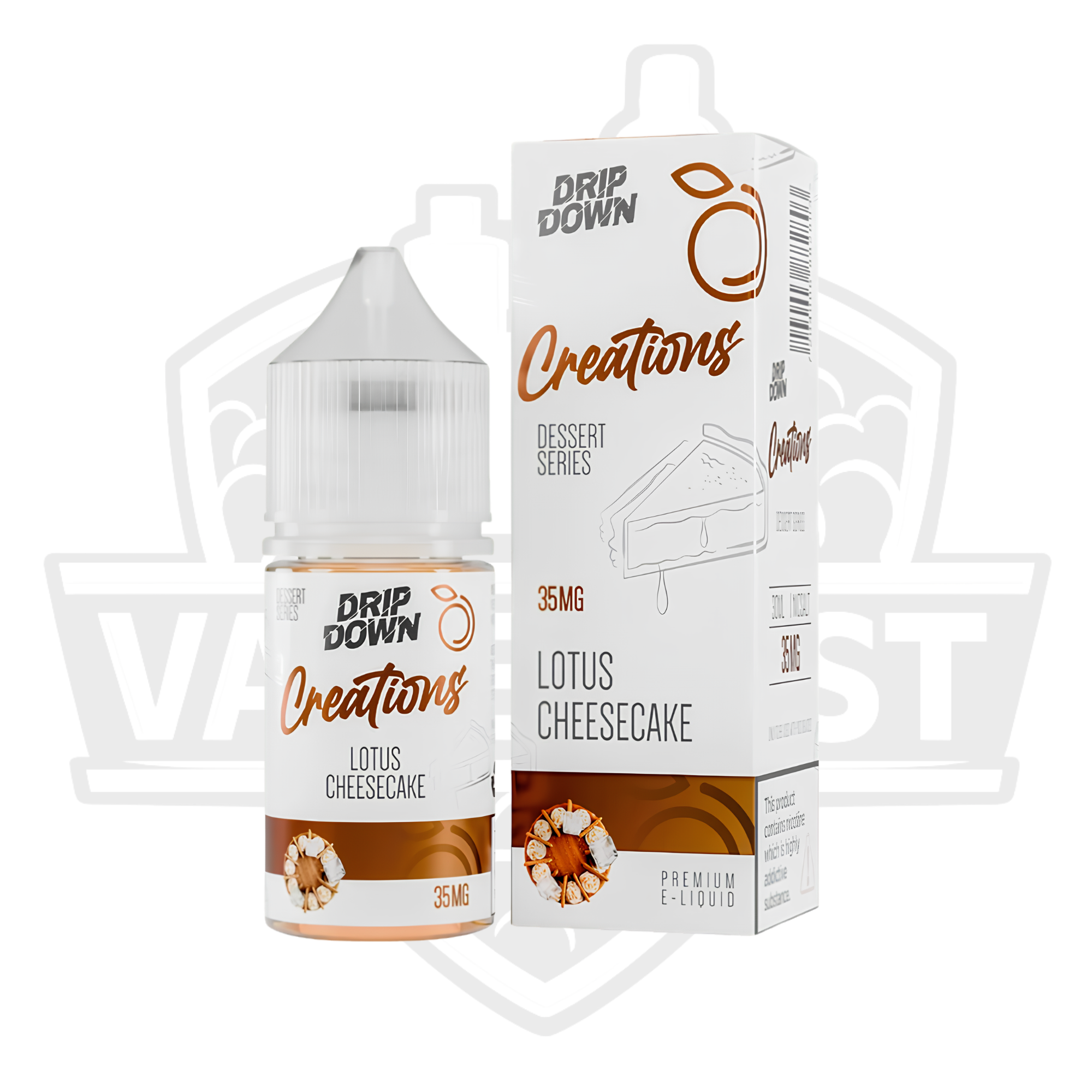 Drip Down Creations Lotus Cheesecake Salt Nic E-Liquid – 30ml