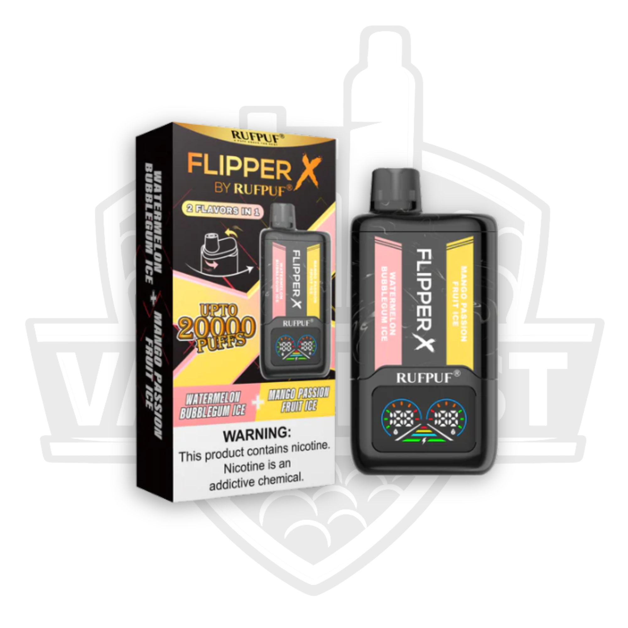 Rufpuf Flipper X Watermelon Bubblegum Ice and Mango Passion Fruit Ice