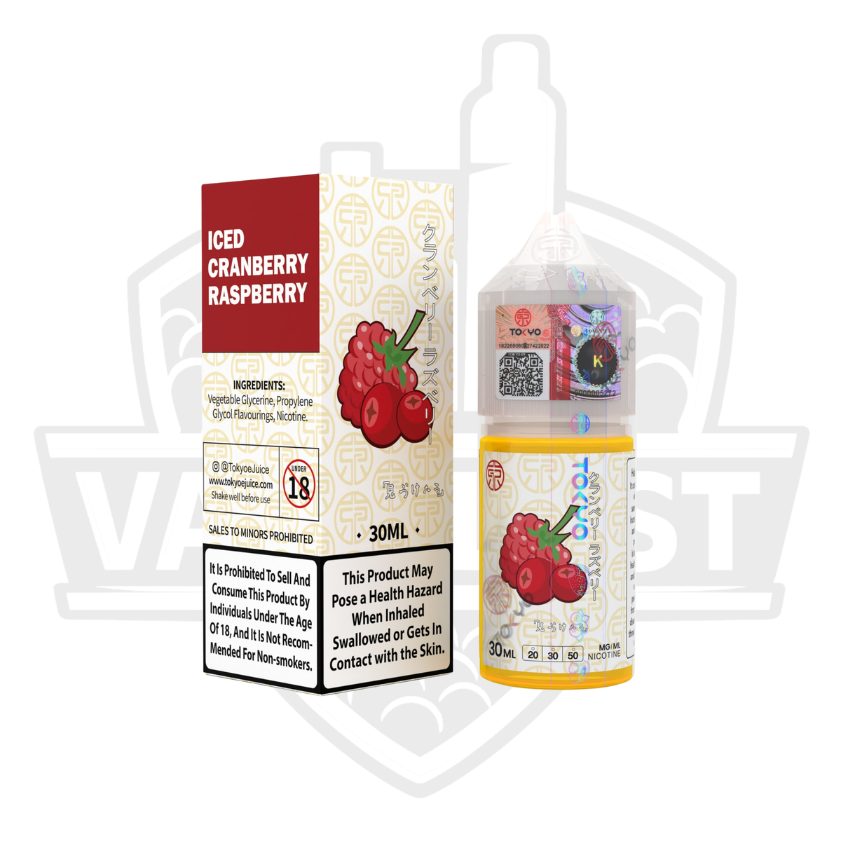 Tokyo Classic Series Iced Cranberry Raspberry 30ml Saltnic E-liquid