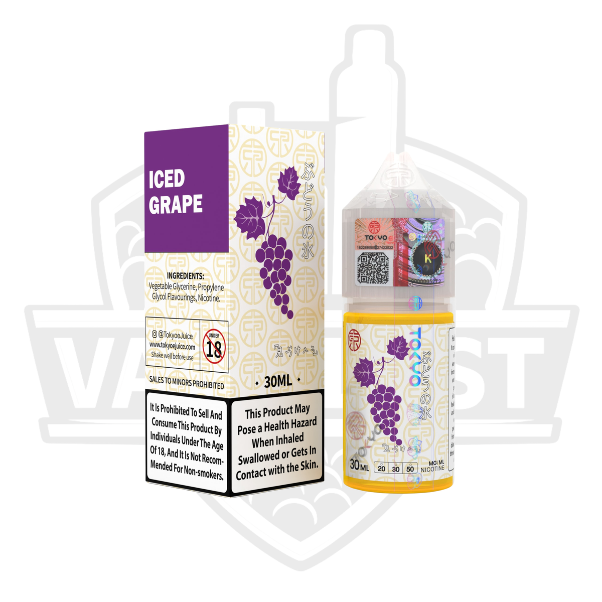 Tokyo Classic Series Iced Grape 30ml Saltnic E-Liquid