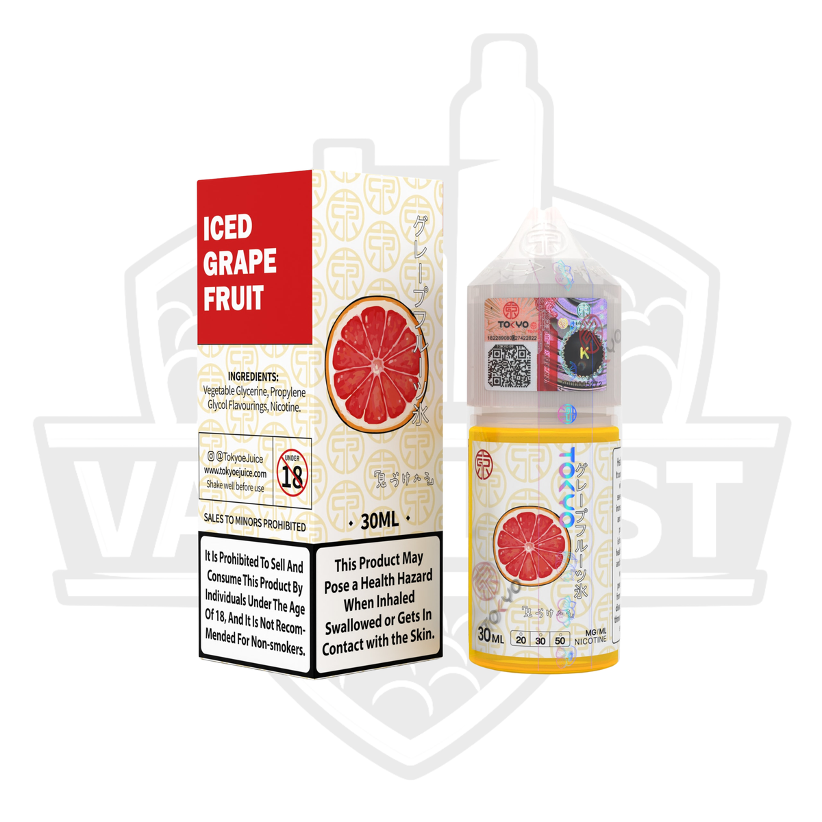 Tokyo Classic Series Iced Grapefruit 30ml Saltnic E-liquid