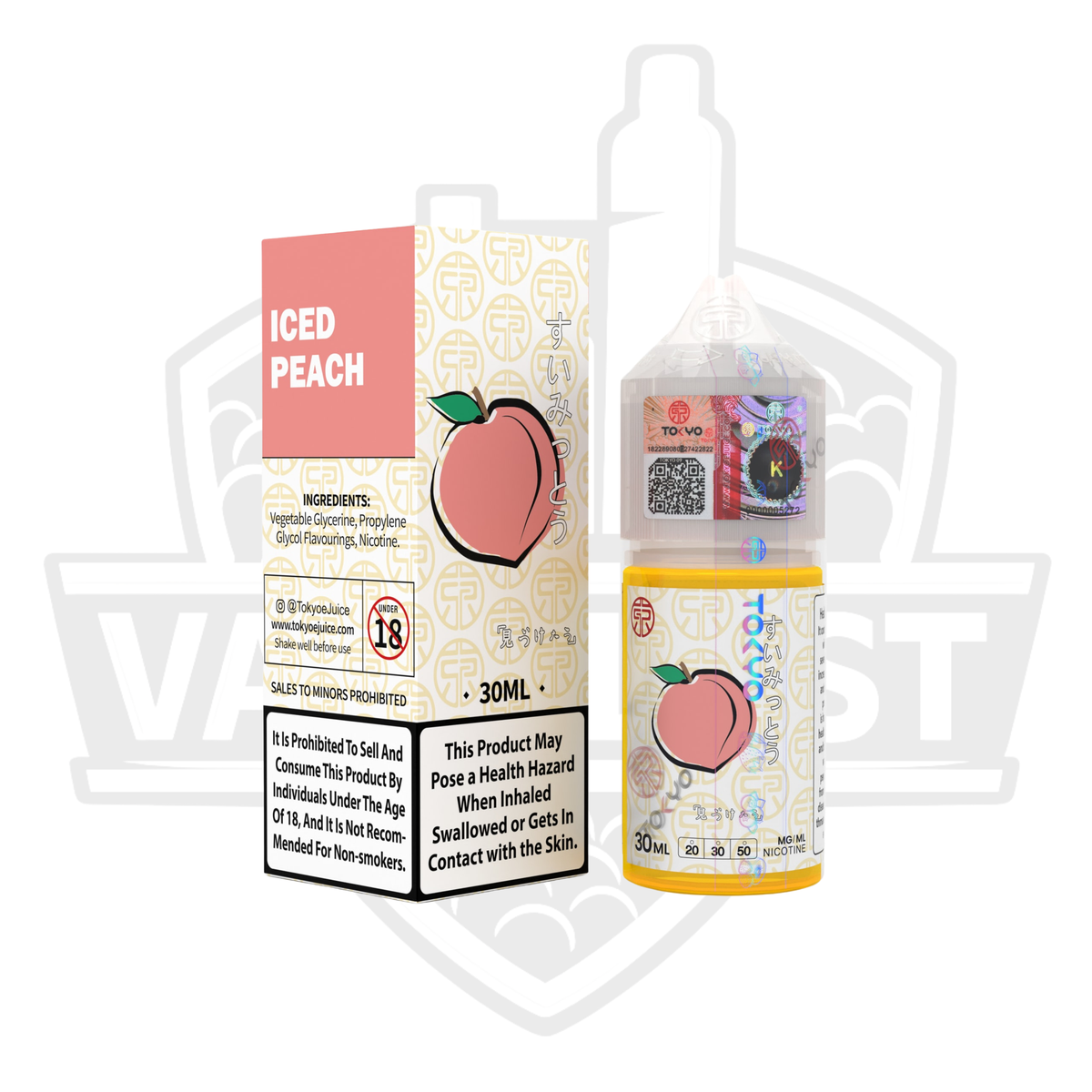 Tokyo Classic Series Iced Peach 30ml Saltnic E-Liquid