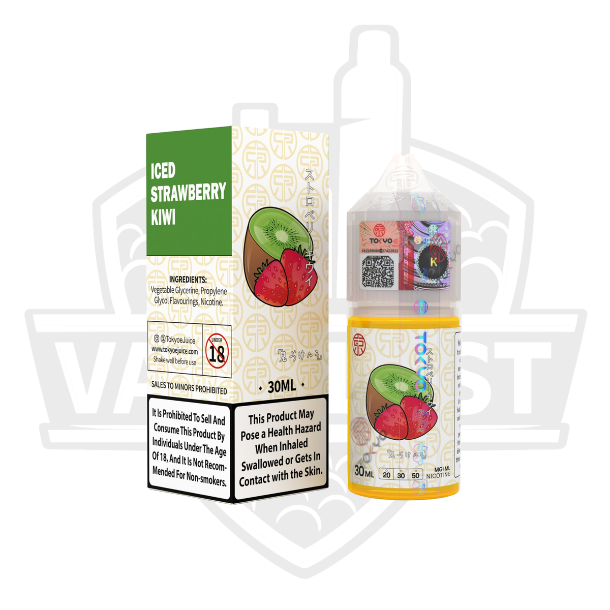 Tokyo Classic Series Iced Strawberry Kiwi 30ml Saltnic E-liquid