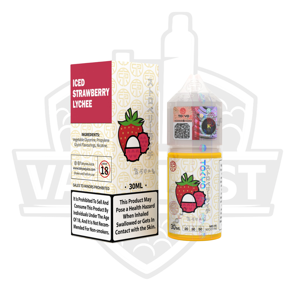 Tokyo Classic Series Iced Strawberry Lychee 30ml Saltnic E-liquid