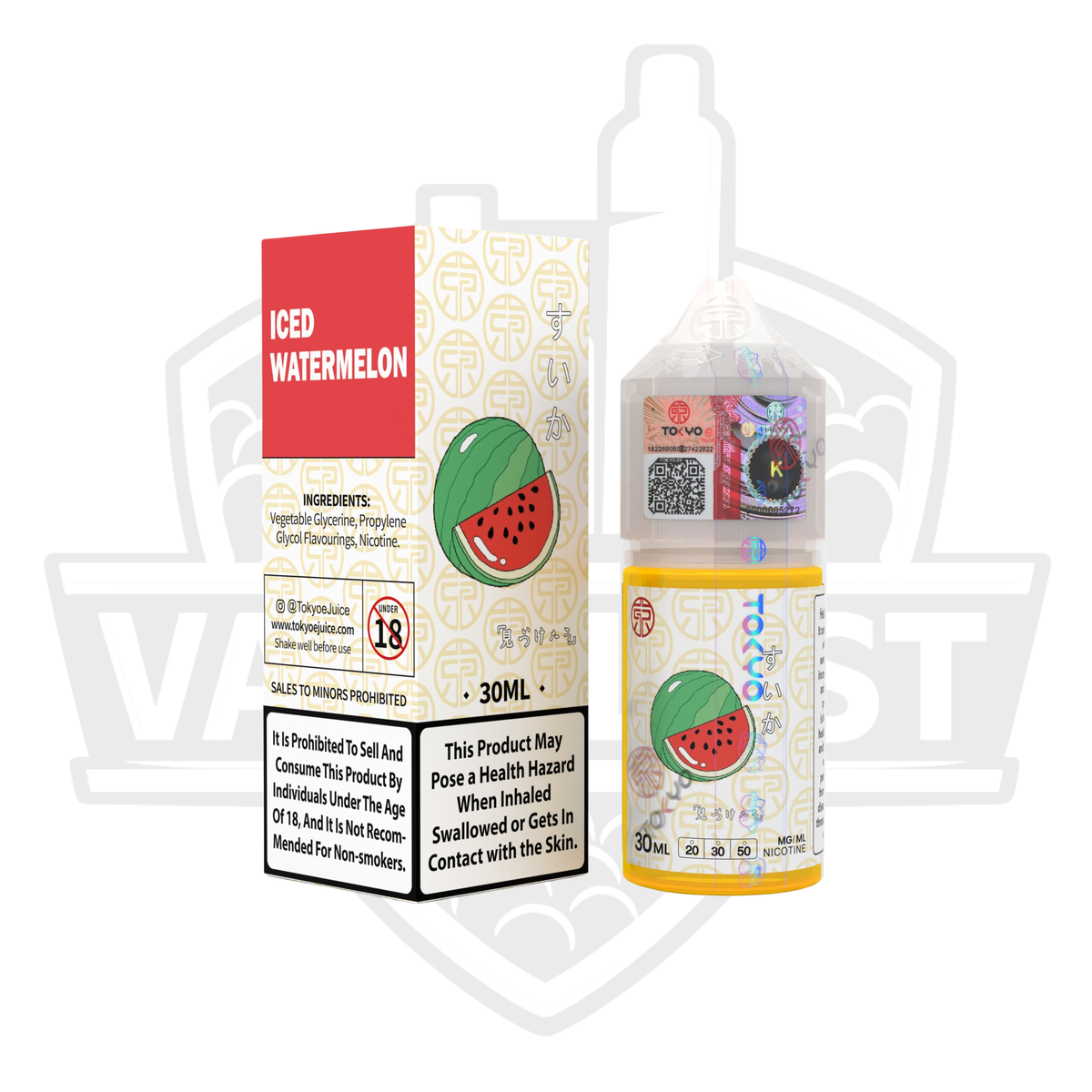 Tokyo Classic Series Iced Watermelon 30ml Saltnic E-liquid