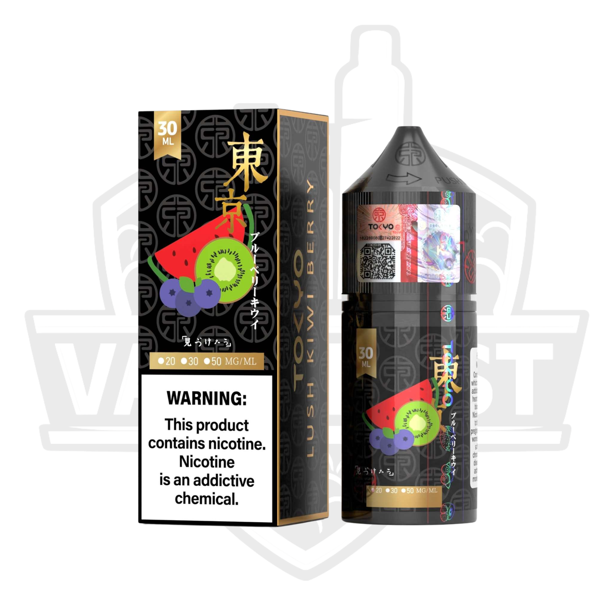 Tokyo Golden Series Lush Kiwi Berry Salt Nic E-Liquid 30ml