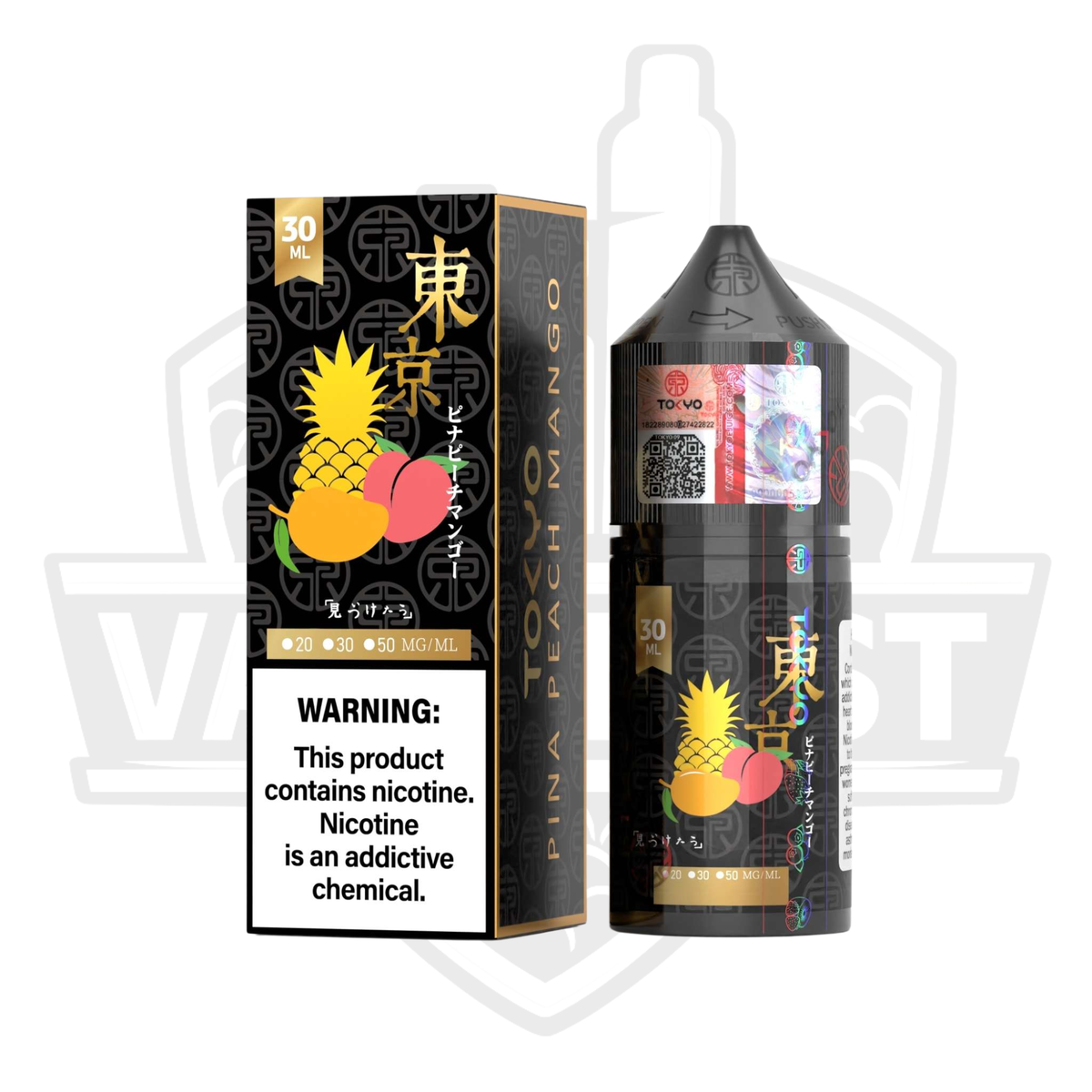 Tokyo Golden Series Pina Peach Mango Salt Nic E-Liquid 30ml