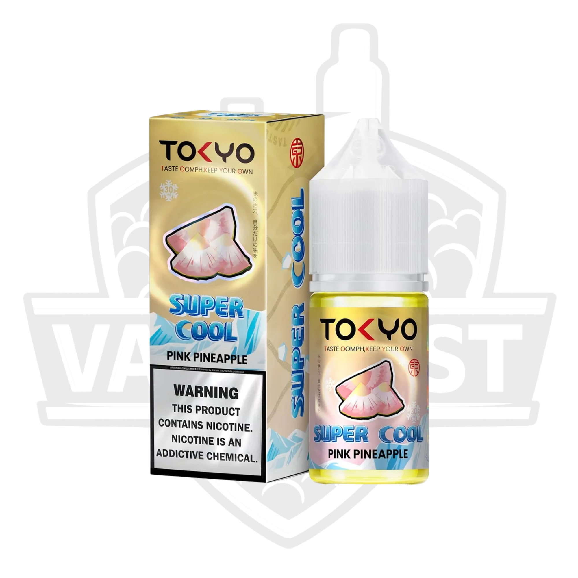 Tokyo Super Cool Pink Pineapple Salt Nic E-Liquid – 30ml